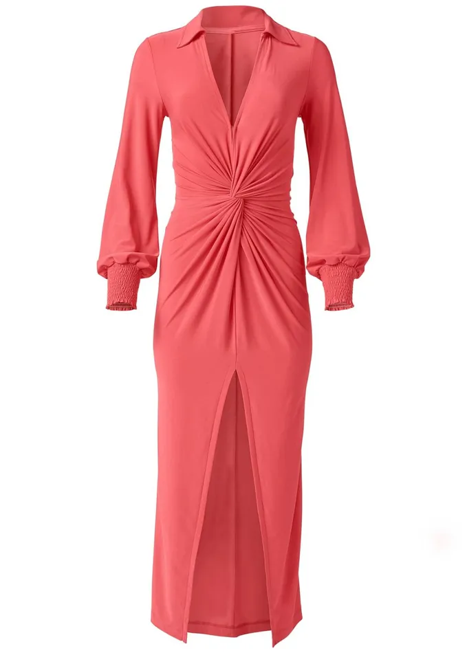 MAXI SHIRT DRESS Coral Women VENUS Casual Dresses