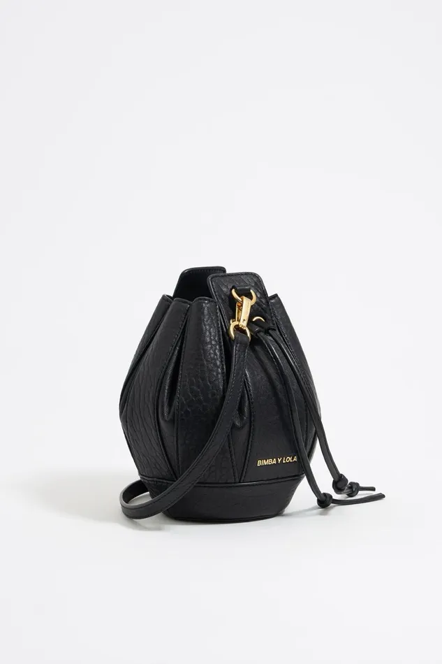 Medium Black Ball Bucket Bag Black Women Bimba Y Lola Crossbody Bags