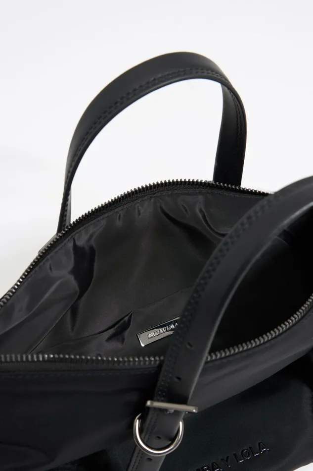 Medium Black Nylon Shopper Bag Black Women Bimba Y Lola Shoppers Medium Black Nylon Shopper Bag Black Women Bimba Y Lola Shoppers
