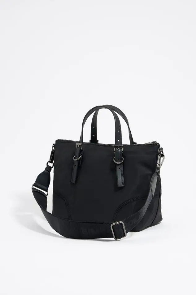 Medium Black Nylon Shopper Bag Black Women Bimba Y Lola Shoppers Medium Black Nylon Shopper Bag Black Women Bimba Y Lola Shoppers