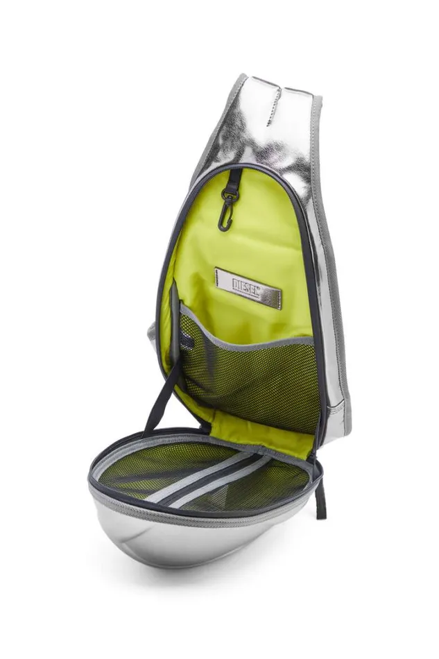 Men 1drPod Sling Bag Silver Diesel Backpacks Men 1drPod Sling Bag Silver Diesel Backpacks