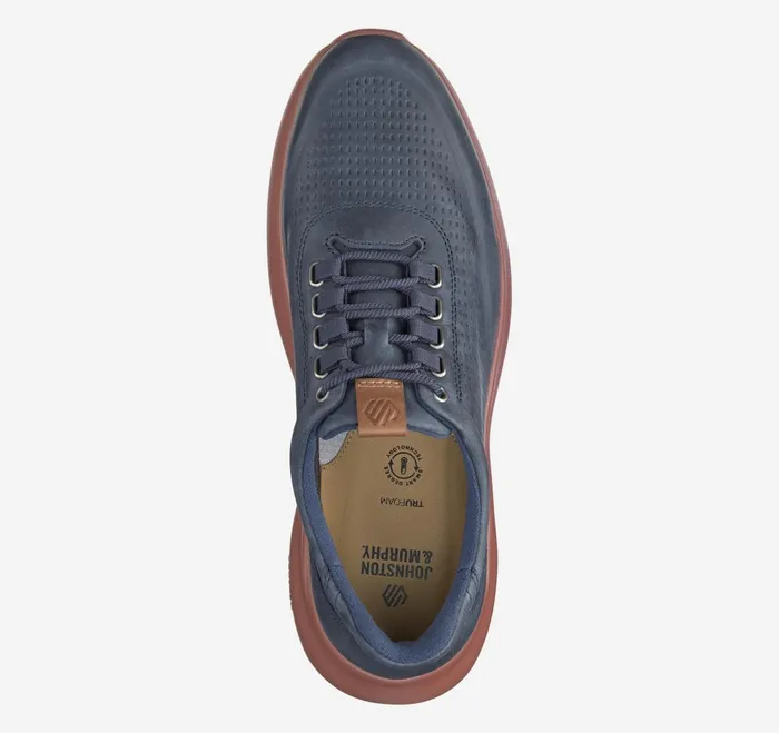 Men Amherst 20 Embossed UThroat Navy Oiled Full Grain JohnstonandMurphy LaceUps Men Amherst 20 Embossed UThroat Navy Oiled Full Grain JohnstonandMurphy LaceUps