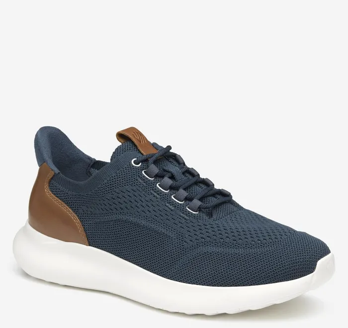 Men Amherst 20 Knit Plain Toe Navy Knit JohnstonandMurphy LaceUps
