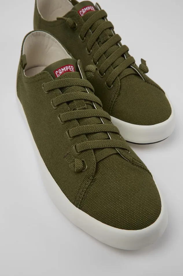 Men Andratx Green Textile Sneaker Camper Sneakers