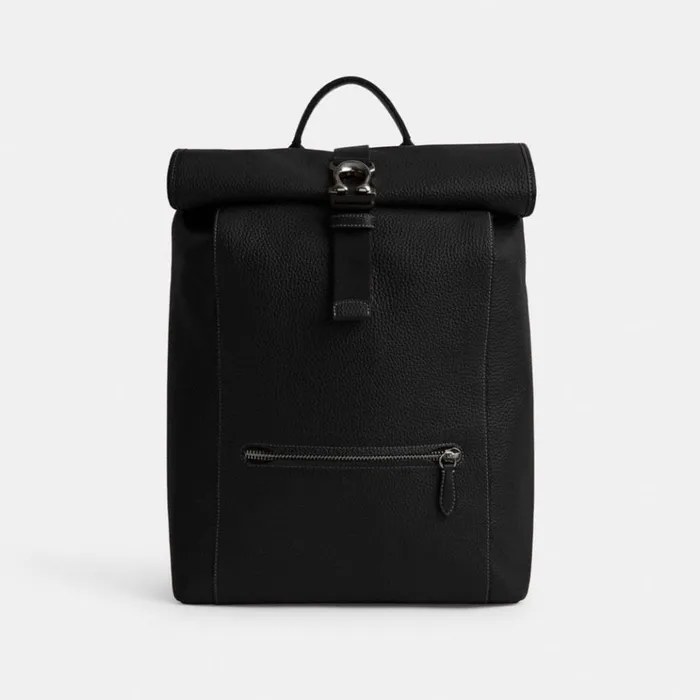 Men Backpacks Coach Beck Roll Top Backpack Black