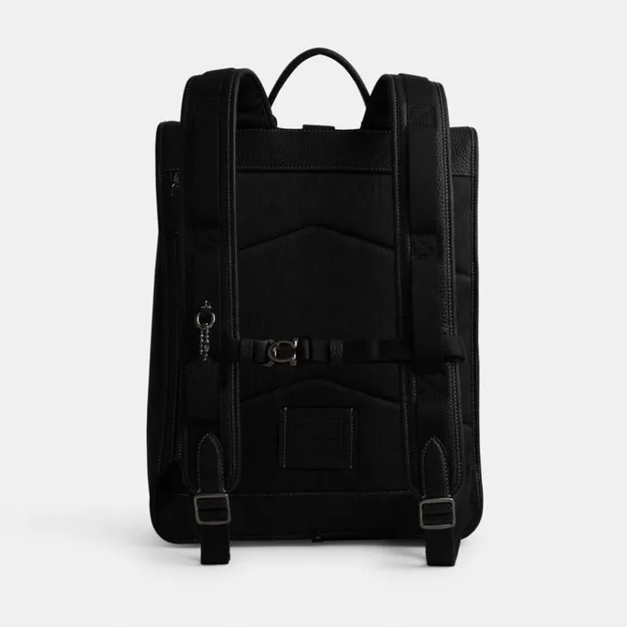 Men Backpacks Coach Beck Roll Top Backpack Black