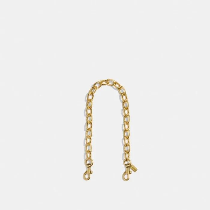 Men Bag Accessories and Keychains Coach Signature Link Chain Strap Brass