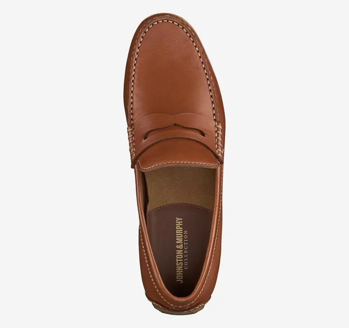 Men Baldwin Driver Penny Loafer Cognac Sheepskin JohnstonandMurphy SlipOns and Loafers Men Baldwin Driver Penny Loafer Cognac Sheepskin JohnstonandMurphy SlipOns and Loafers