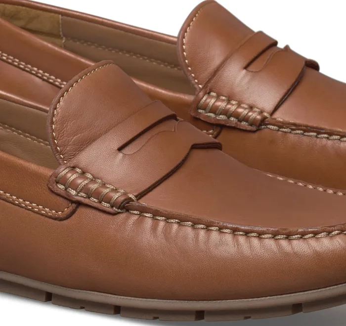 Men Baldwin Driver Penny Loafer Cognac Sheepskin JohnstonandMurphy SlipOns and Loafers Men Baldwin Driver Penny Loafer Cognac Sheepskin JohnstonandMurphy SlipOns and Loafers