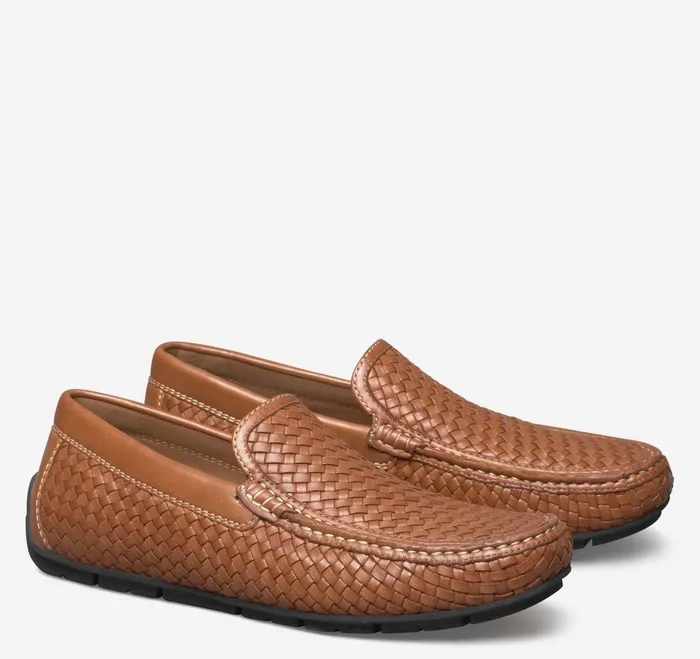 Men Baldwin Driver Woven SlipOn Loafer Tan Sheepskin JohnstonandMurphy SlipOns and Loafers Men Baldwin Driver Woven SlipOn Loafer Tan Sheepskin JohnstonandMurphy SlipOns and Loafers