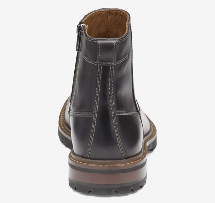 Men Barrett Zip Boot Charcoal Full Grain JohnstonandMurphy SlipOns and Loafers Men Barrett Zip Boot Charcoal Full Grain JohnstonandMurphy SlipOns and Loafers