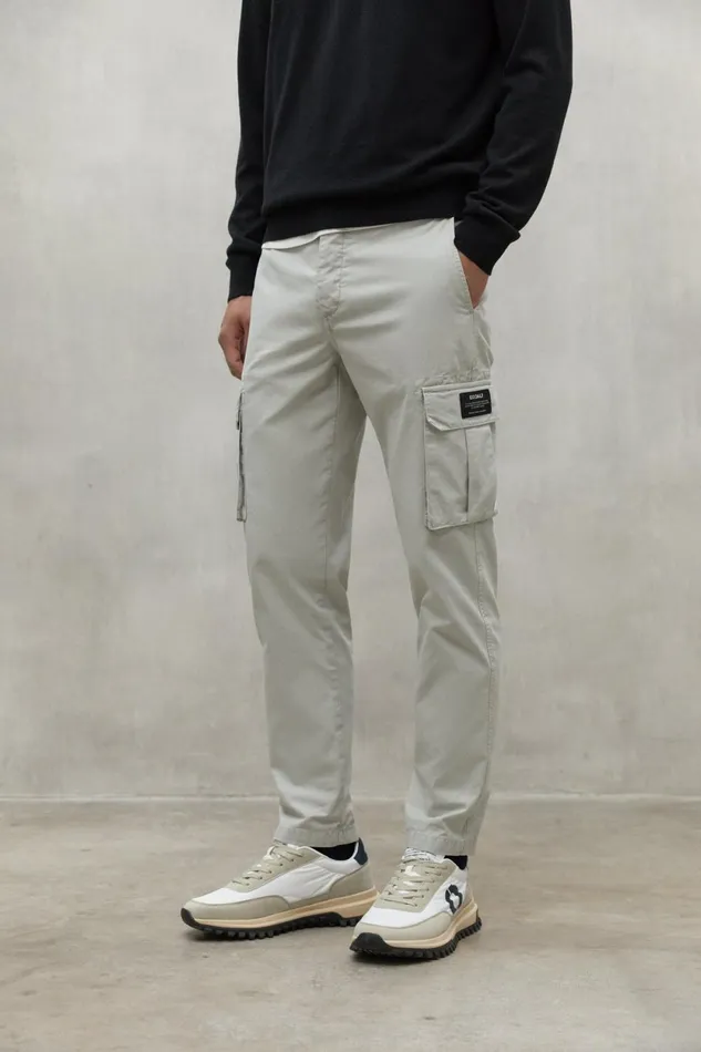 Men Beige Marne Trousers Ecoalf Trousers