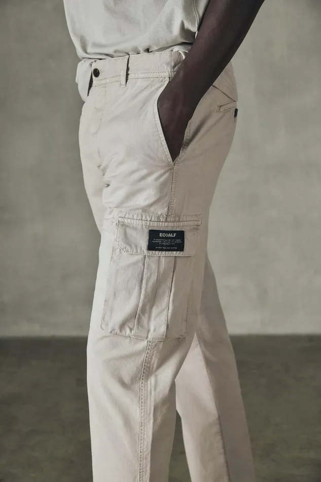 Men Beige Marne Trousers Ecoalf Trousers