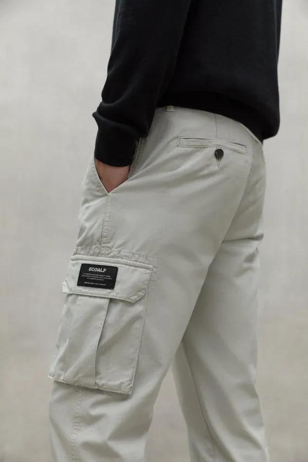 Men Beige Marne Trousers Ecoalf Trousers