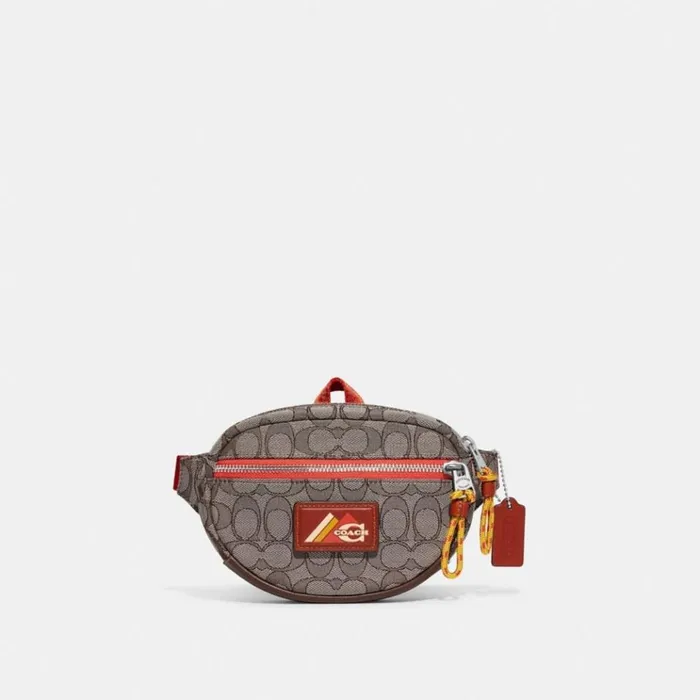 Men Belt Bags Coach Utility Belt Bag In Signature Jacquard Oak