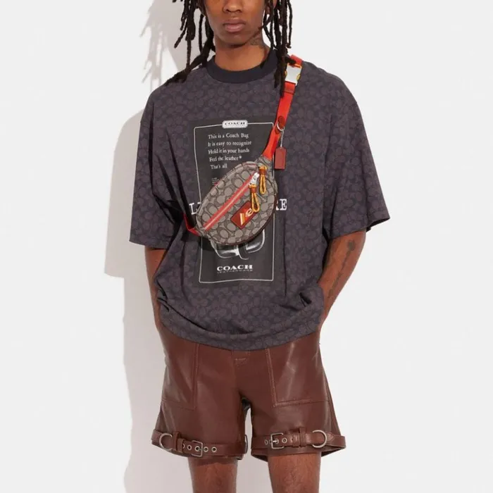 Men Belt Bags Coach Utility Belt Bag In Signature Jacquard Oak