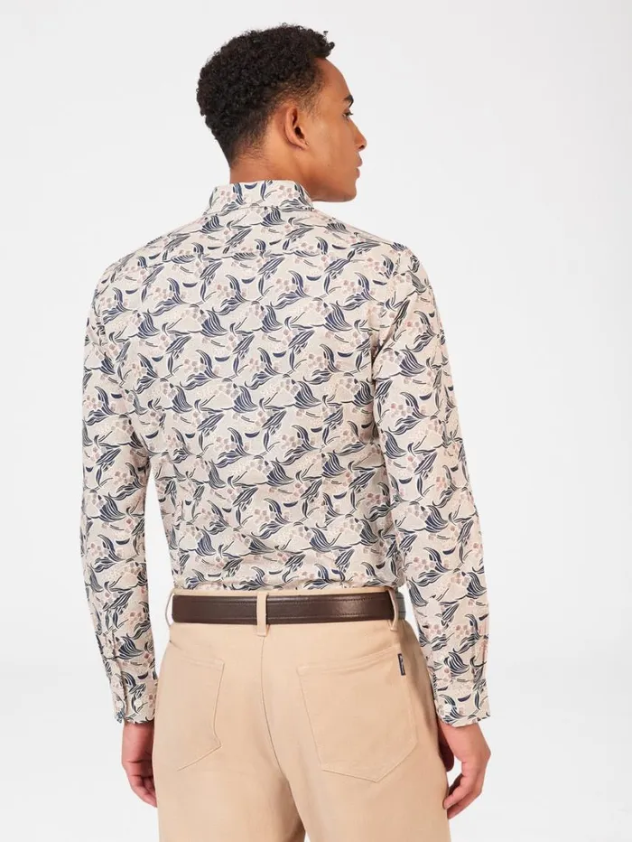 Men Ben Sherman Archive Print Shirts Art Nouveau Floral Print 8211 Fog Men Ben Sherman Archive Print Shirts Art Nouveau Floral Print 8211 Fog