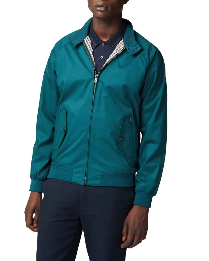 Men Ben Sherman Harrington Jackets Harrington Jacket 8211 Trekking Green
