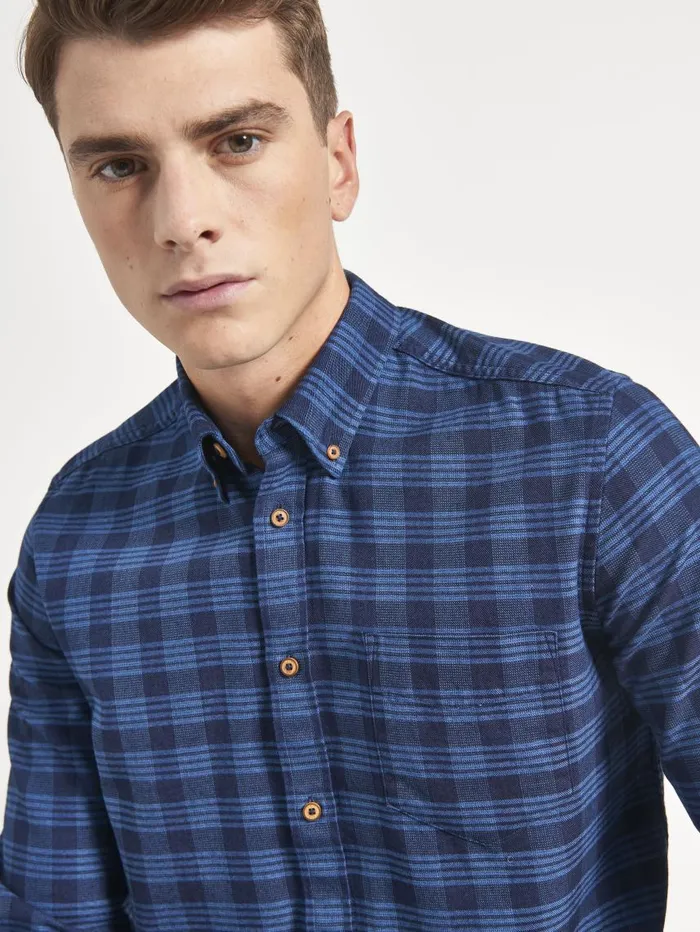 Men Ben Sherman Heritage Check Shirts Indigo Gingham Check LongSleeve Shirt Men Ben Sherman Heritage Check Shirts Indigo Gingham Check LongSleeve Shirt