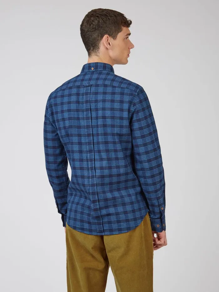 Men Ben Sherman Heritage Check Shirts Indigo Gingham Check LongSleeve Shirt Men Ben Sherman Heritage Check Shirts Indigo Gingham Check LongSleeve Shirt