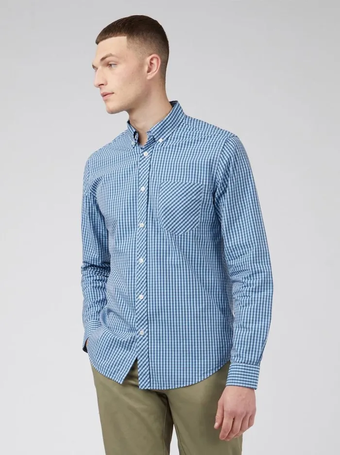 Men Ben Sherman Heritage Check Shirts Signature Gingham LongSleeve Shirt