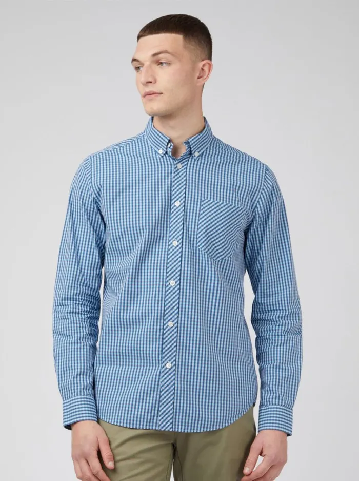 Men Ben Sherman Heritage Check Shirts Signature Gingham LongSleeve Shirt
