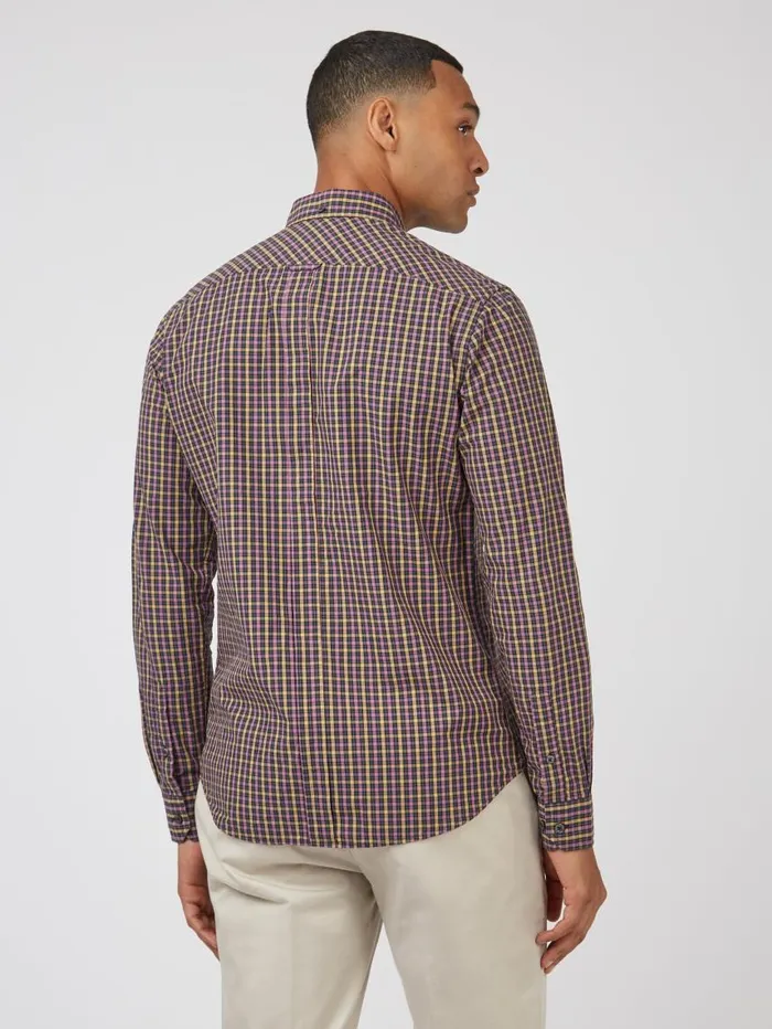 Men Ben Sherman Heritage Check Shirts Signature LongSleeve House Check Shirt 8211 Grape Men Ben Sherman Heritage Check Shirts Signature LongSleeve House Check Shirt 8211 Grape