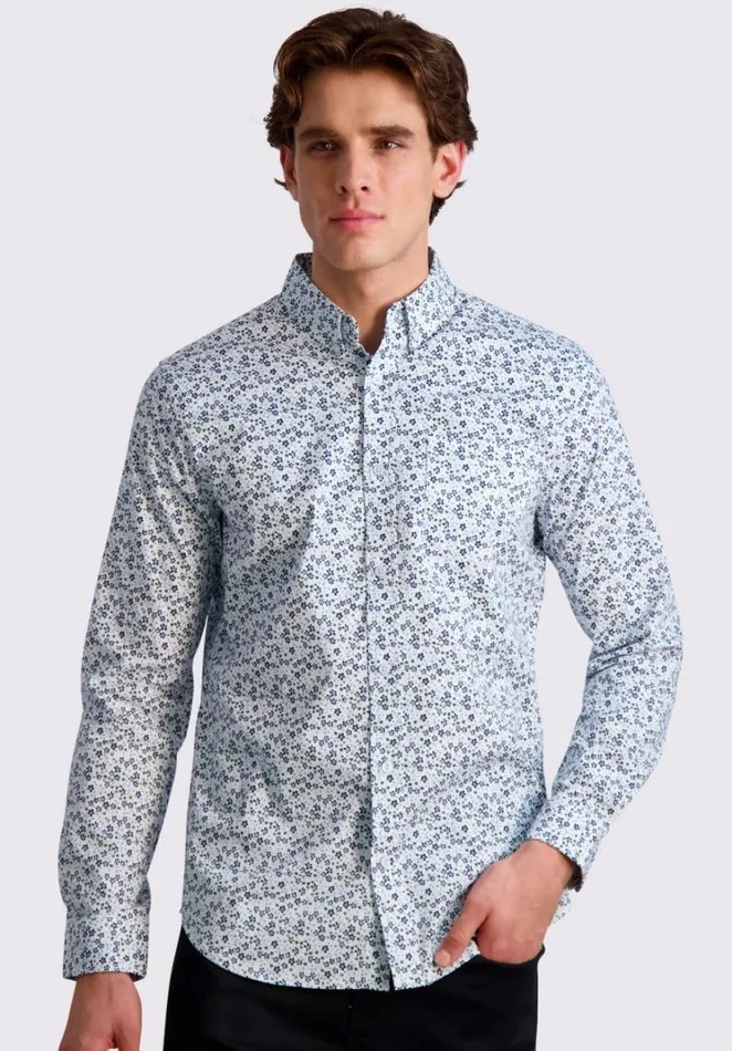 Men Ben Sherman Long Sleeve Shirts Floral Print LongSleeve Shirt