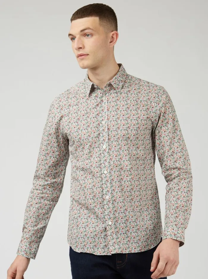 Men Ben Sherman Long Sleeve Shirts Floral Print LongSleeve Shirt Men Ben Sherman Long Sleeve Shirts Floral Print LongSleeve Shirt