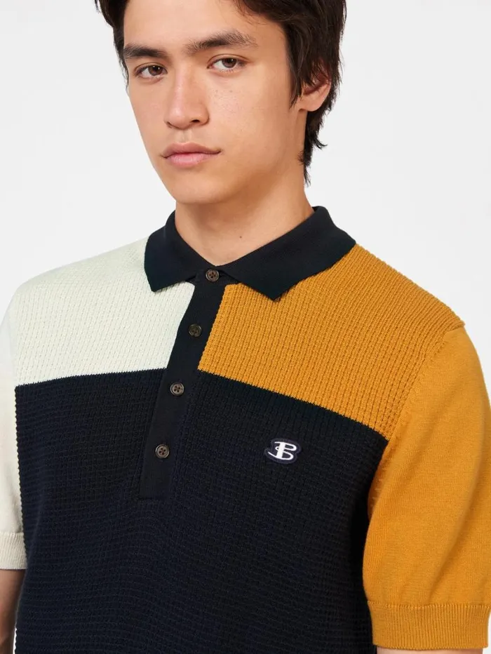 Men Ben Sherman Mod Knit Polos B By Colorblock Knit Polo Men Ben Sherman Mod Knit Polos B By Colorblock Knit Polo