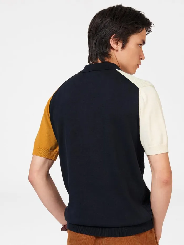 Men Ben Sherman Mod Knit Polos B By Colorblock Knit Polo Men Ben Sherman Mod Knit Polos B By Colorblock Knit Polo
