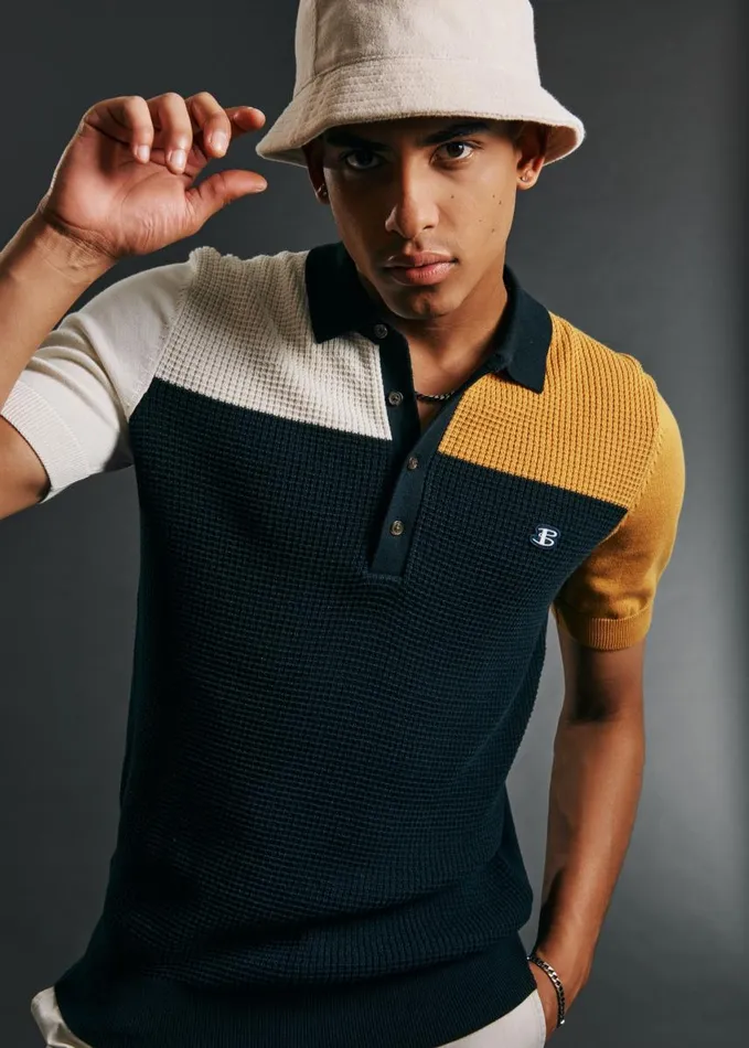 Men Ben Sherman Mod Knit Polos B By Colorblock Knit Polo Men Ben Sherman Mod Knit Polos B By Colorblock Knit Polo
