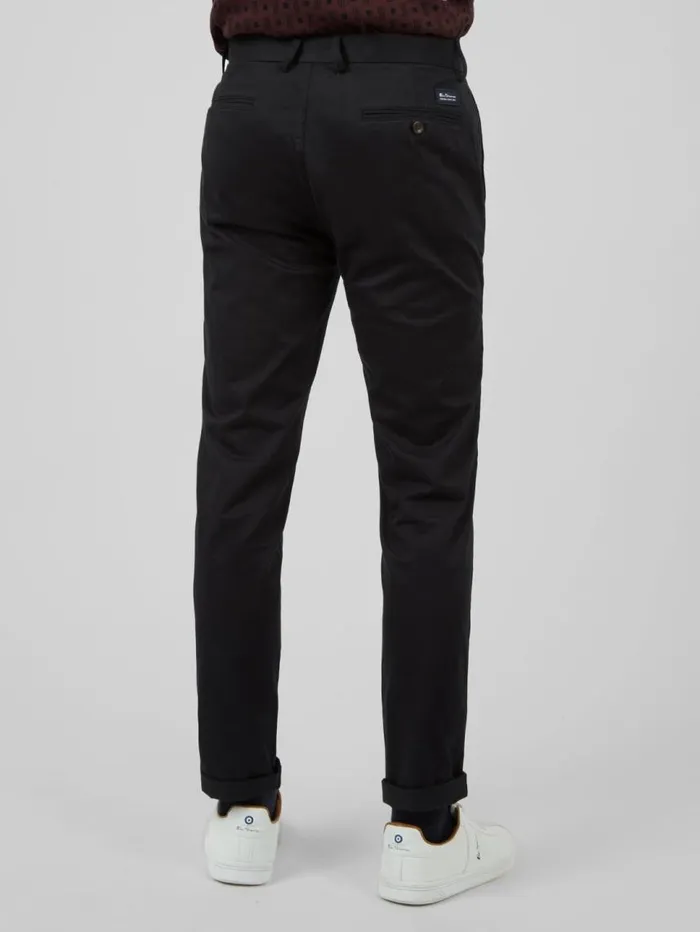 Men Ben Sherman Pants and Chinos Signature Skinny Stretch Chino Pant 8211 Black