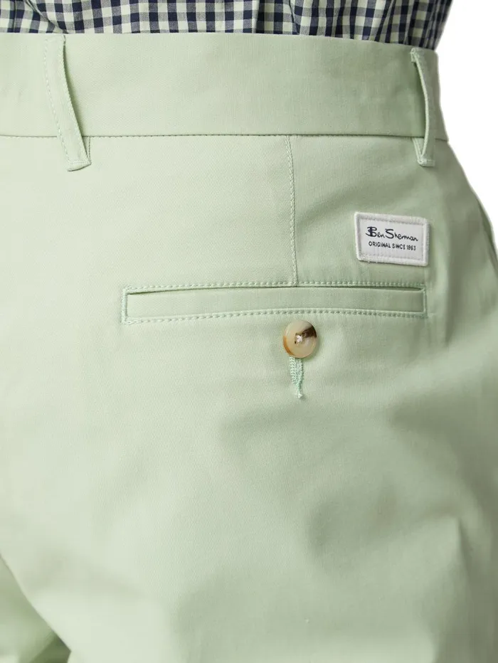 Men Ben Sherman Shorts Signature Slim Stretch Chino Short 8211 Green