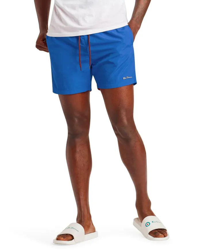 Men Ben Sherman Shorts South Beach Swim Short 8211 Blue