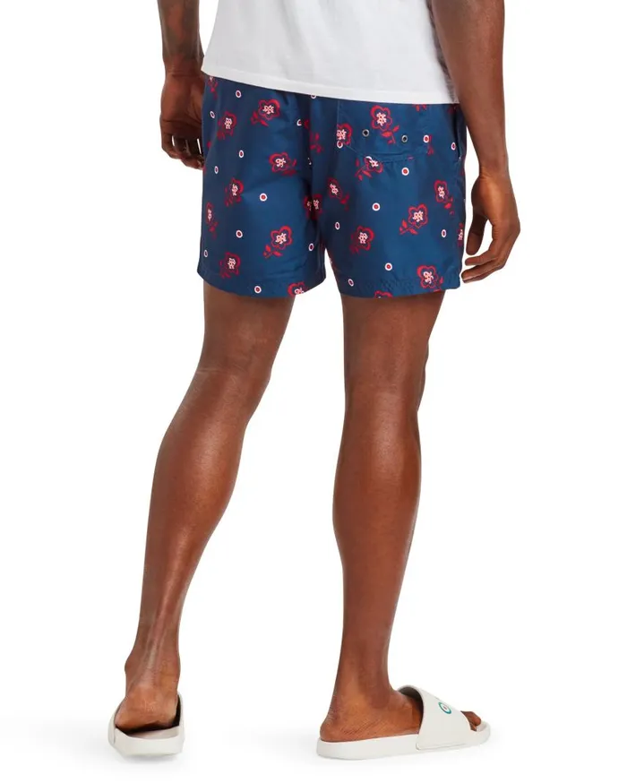Men Ben Sherman Shorts Turquoise Bay Floral Print Swim Short 8211 Navy