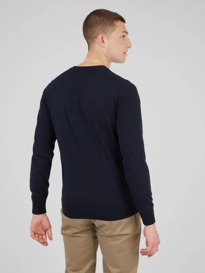 Men Ben Sherman Sweaters and Knits Signature Knit Crewneck Sweater 8211 Navy