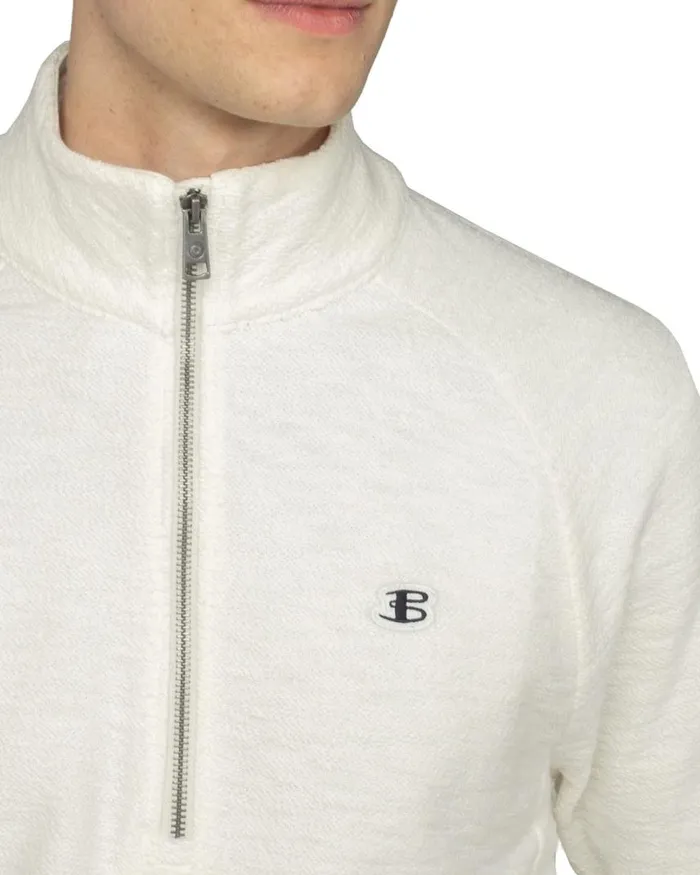 Men Ben Sherman Sweatshirts and Hoodies B By Loopback Jersey Sweatshirt 8211 Ivory