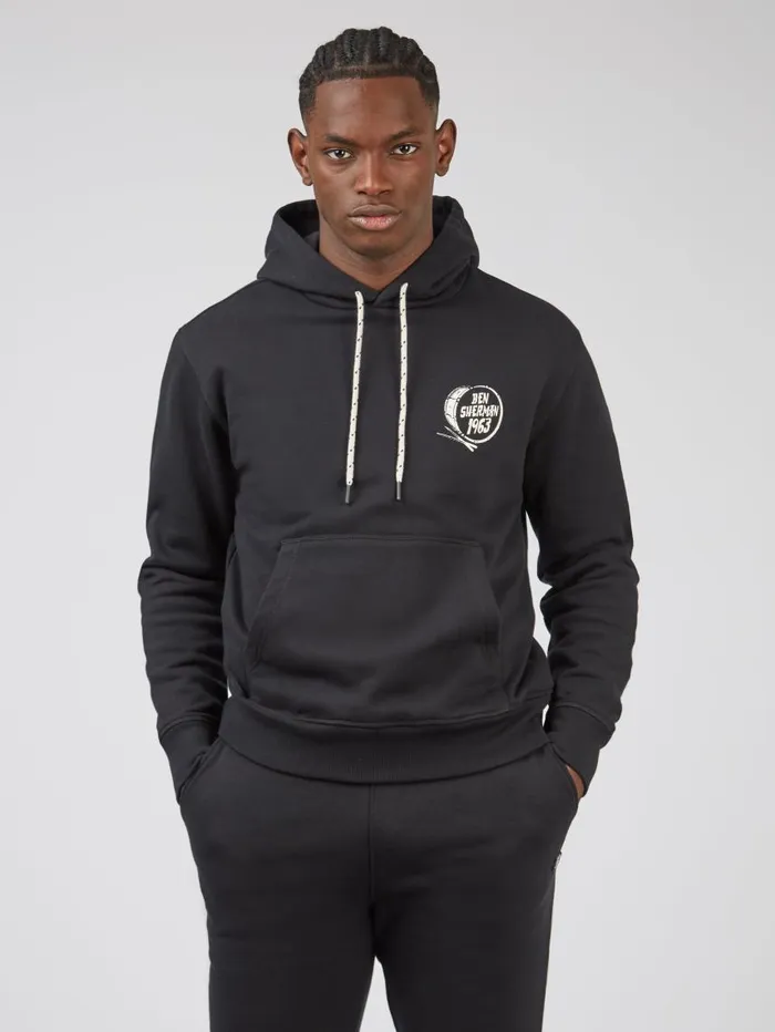 Men Ben Sherman Sweatshirts and Hoodies Big Drum Graphic Hoodie