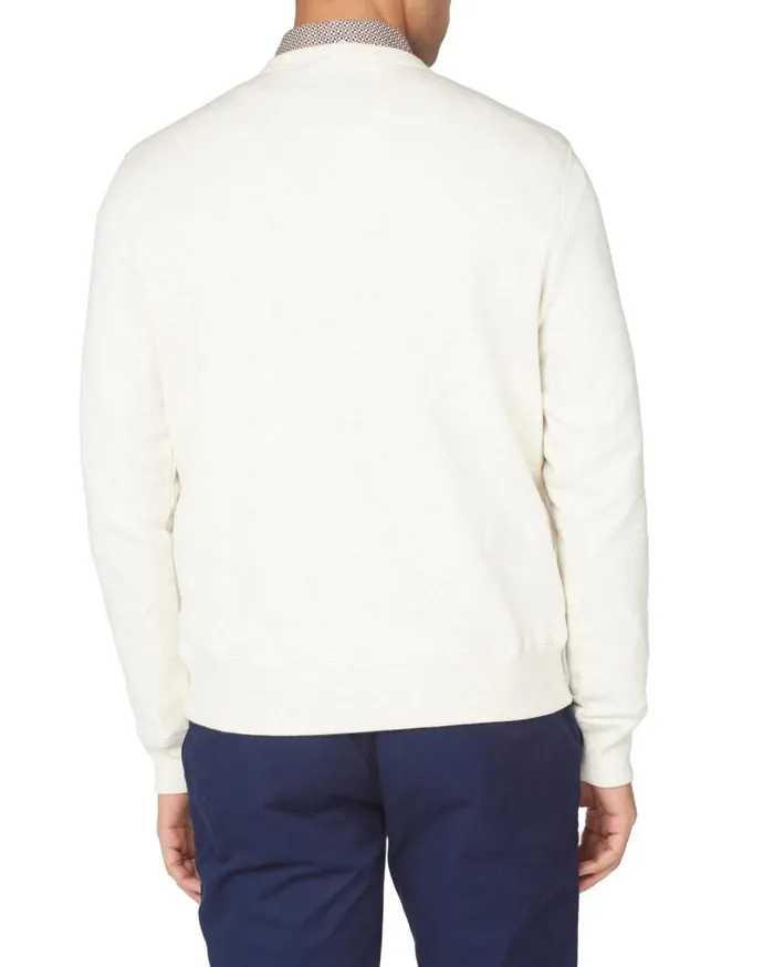 Men Ben Sherman Sweatshirts and Hoodies Signature Target Sweatshirt 8211 Ecru