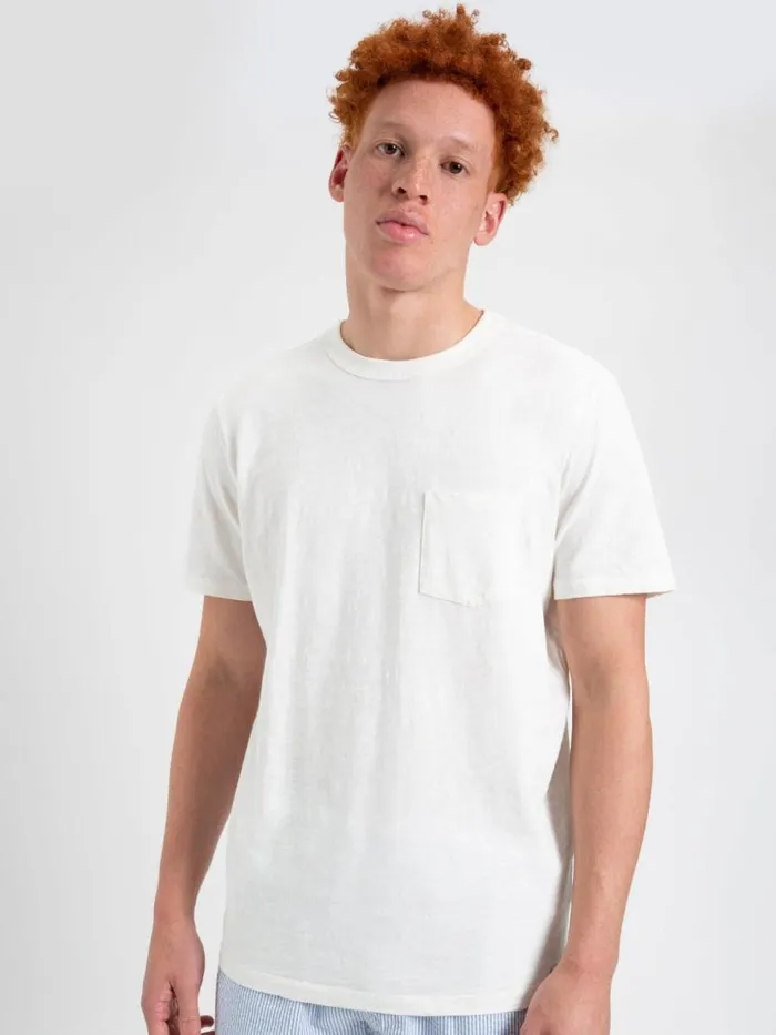 Men Ben Sherman TShirts and Graphic Tees Garment Dye Beatnik ShortSleeve TShirt 8211 White