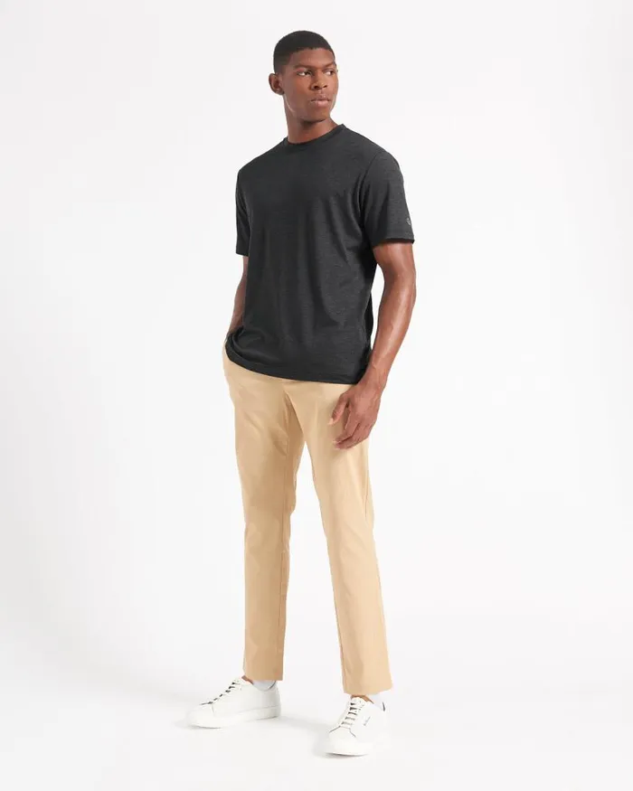 Men Ben Sherman TShirts and Graphic Tees Performance Stretch Marl TShirt 8211 Black