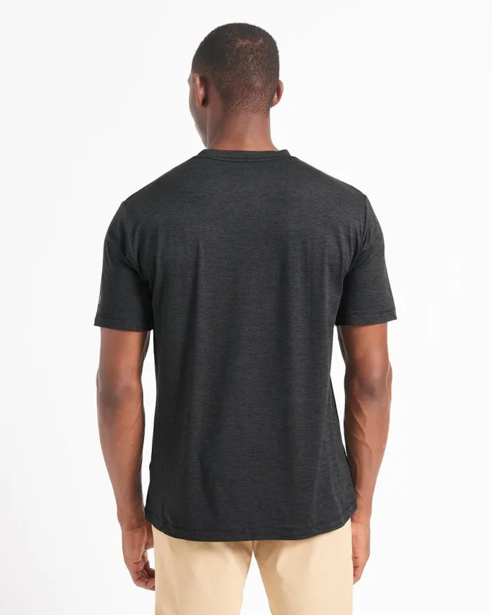 Men Ben Sherman TShirts and Graphic Tees Performance Stretch Marl TShirt 8211 Black
