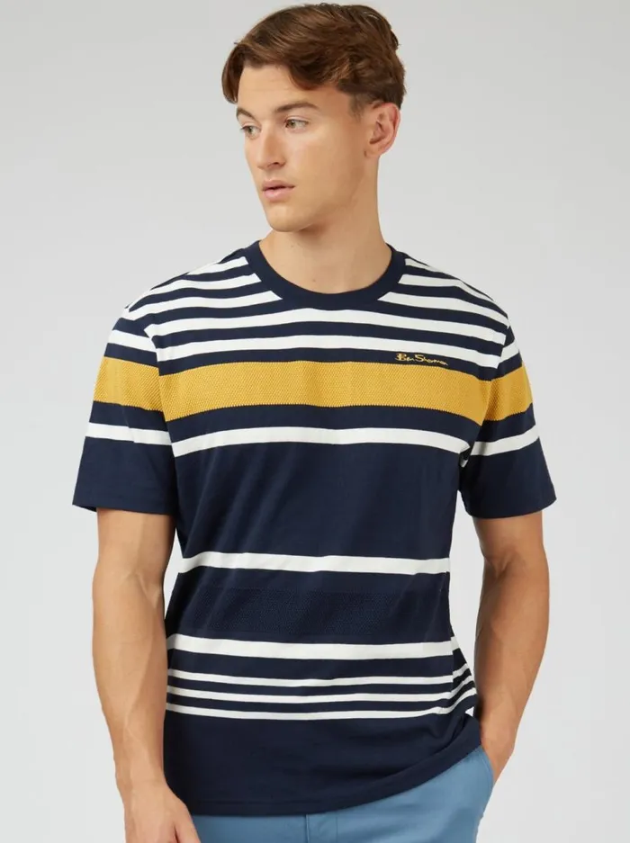 Men Ben Sherman TShirts and Graphic Tees Signature Jersey Stripe Tee 8211 Navy Men Ben Sherman TShirts and Graphic Tees Signature Jersey Stripe Tee 8211 Navy