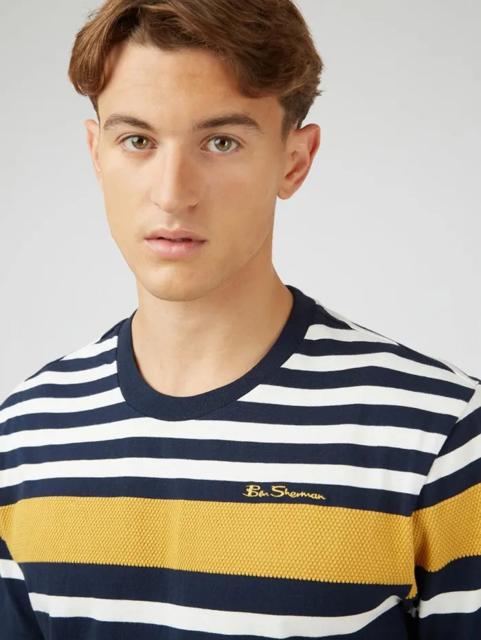 Men Ben Sherman TShirts and Graphic Tees Signature Jersey Stripe Tee 8211 Navy Men Ben Sherman TShirts and Graphic Tees Signature Jersey Stripe Tee 8211 Navy