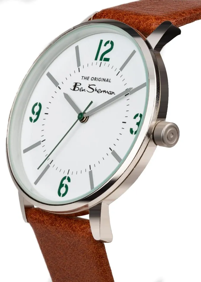 Men Ben Sherman Watches Strap Watch 41mm 8211 BrownWhiteSilver Men Ben Sherman Watches Strap Watch 41mm 8211 BrownWhiteSilver