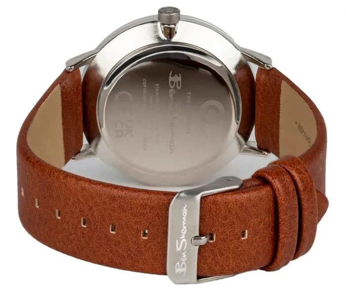 Men Ben Sherman Watches Strap Watch 41mm 8211 BrownWhiteSilver Men Ben Sherman Watches Strap Watch 41mm 8211 BrownWhiteSilver