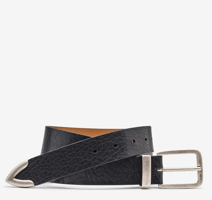 Men Bison Belt Black JohnstonandMurphy Belts