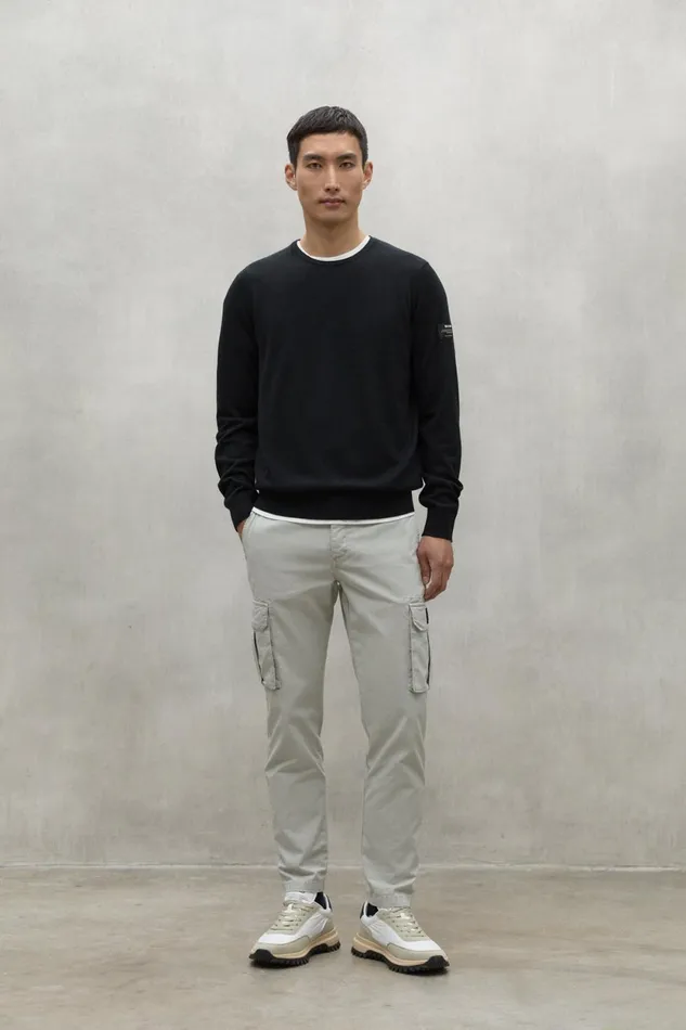 Men Black Bayona Sweater Ecoalf Knitwear