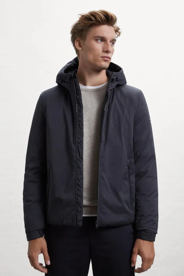 Men Black Cartes Jacket Ecoalf Coats And Jackets